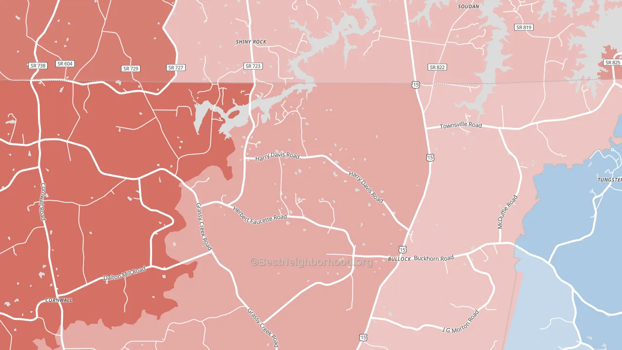 27507, NC block-group political-lean map