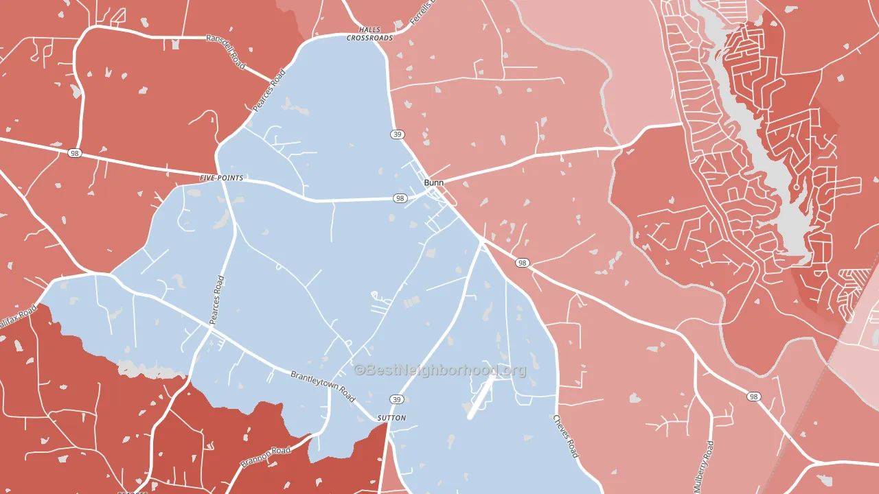 27508, NC block-group political-lean map