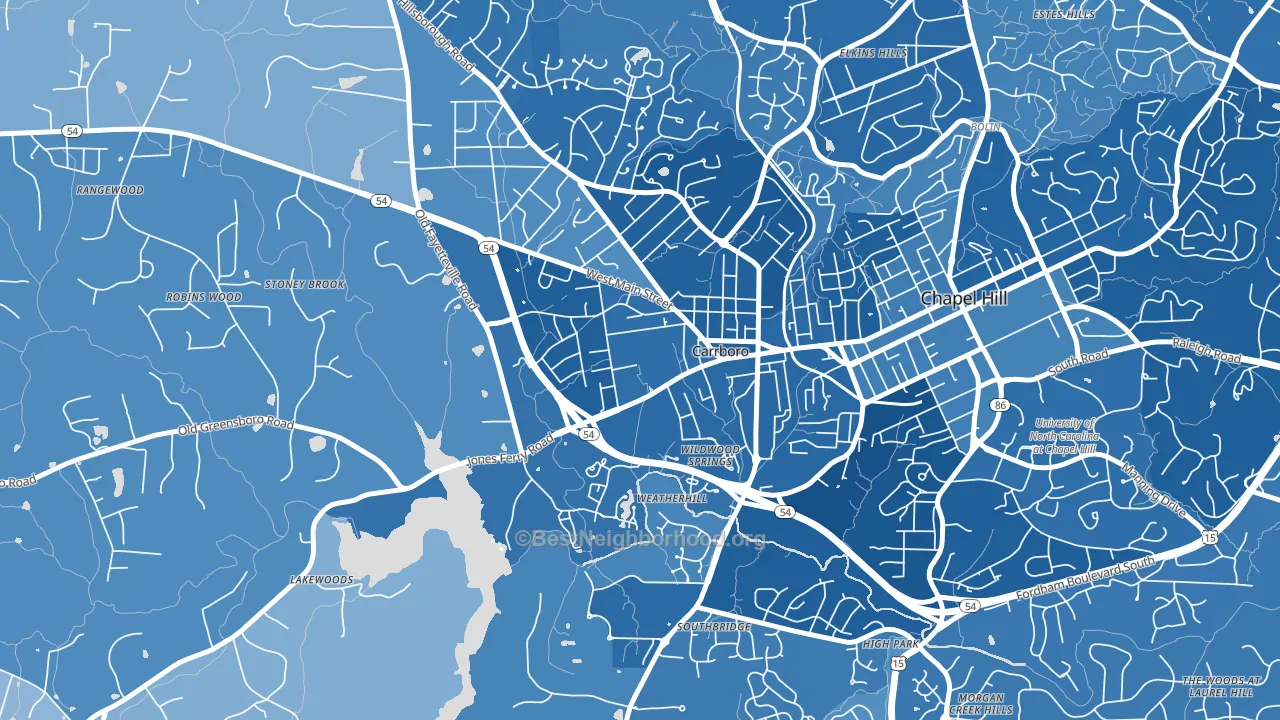 27510, NC block-group political-lean map