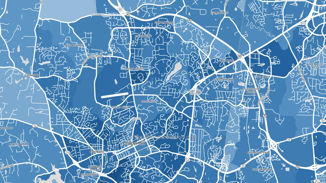 27514, NC block-group political-lean map