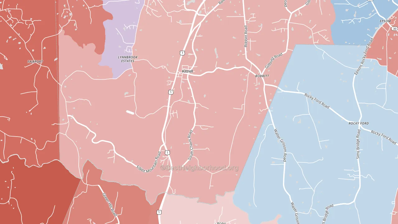27544, NC block-group political-lean map