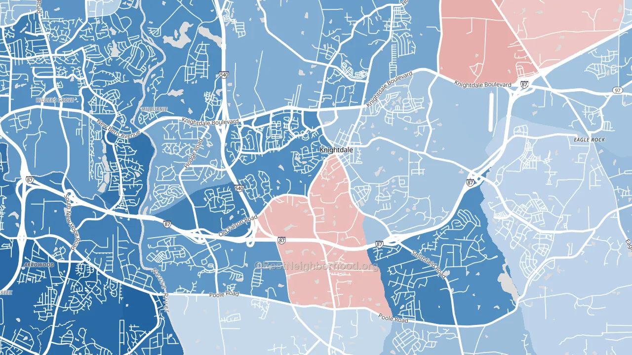 27545, NC block-group political-lean map