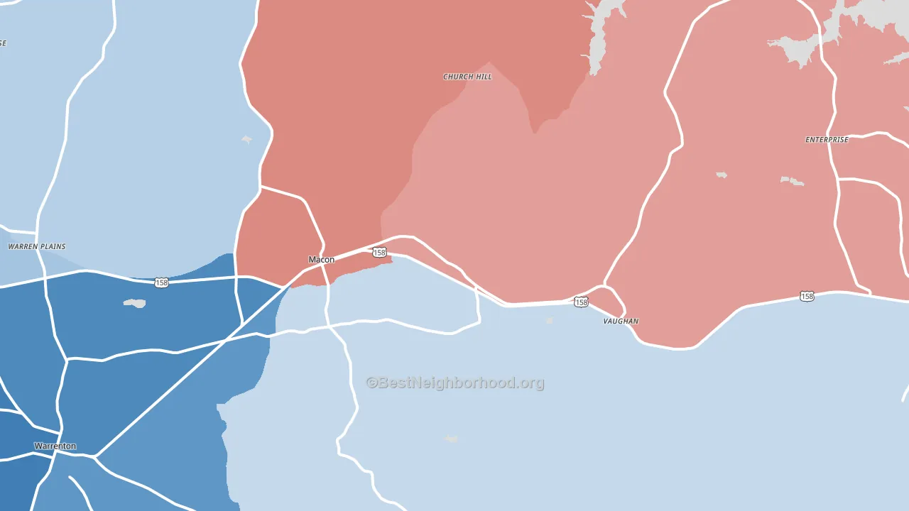 27551, NC block-group political-lean map