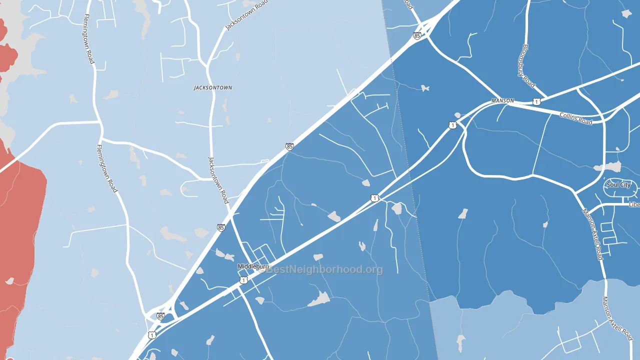27556, NC block-group political-lean map