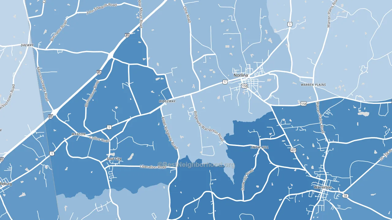 27563, NC block-group political-lean map