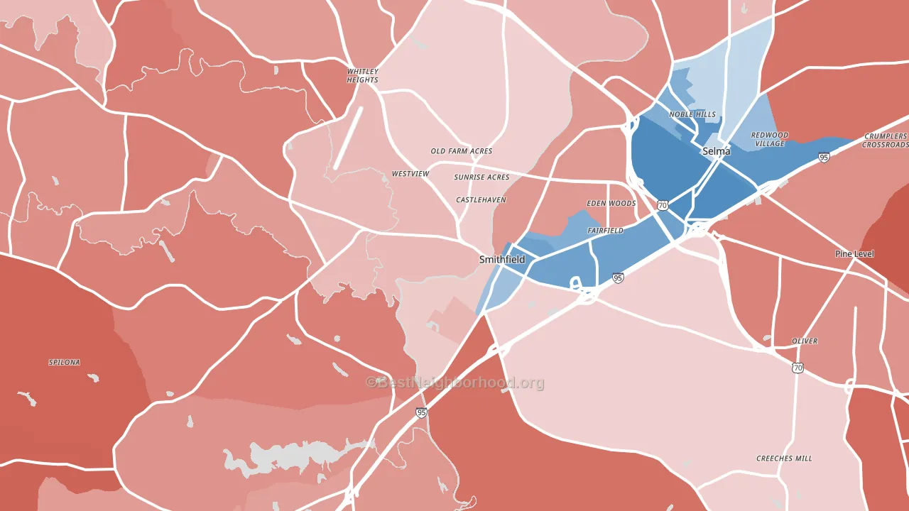 27577, NC block-group political-lean map
