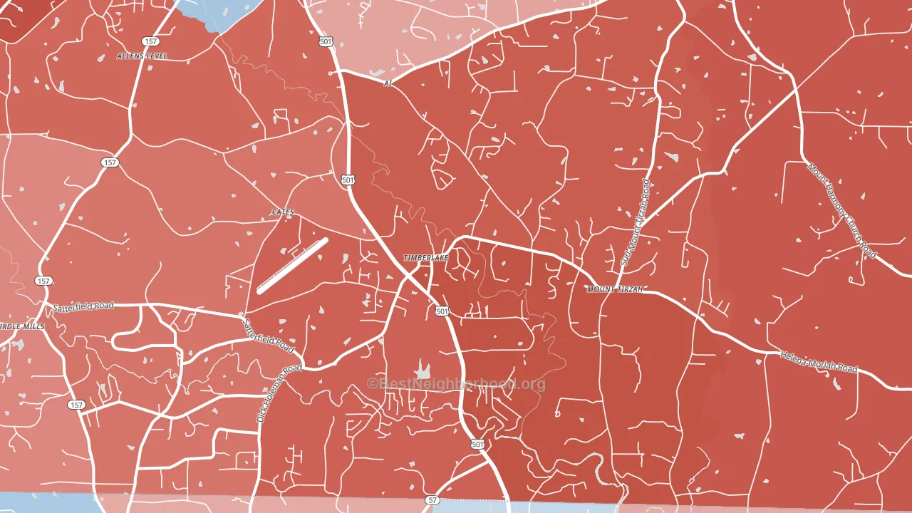 27583, NC block-group political-lean map