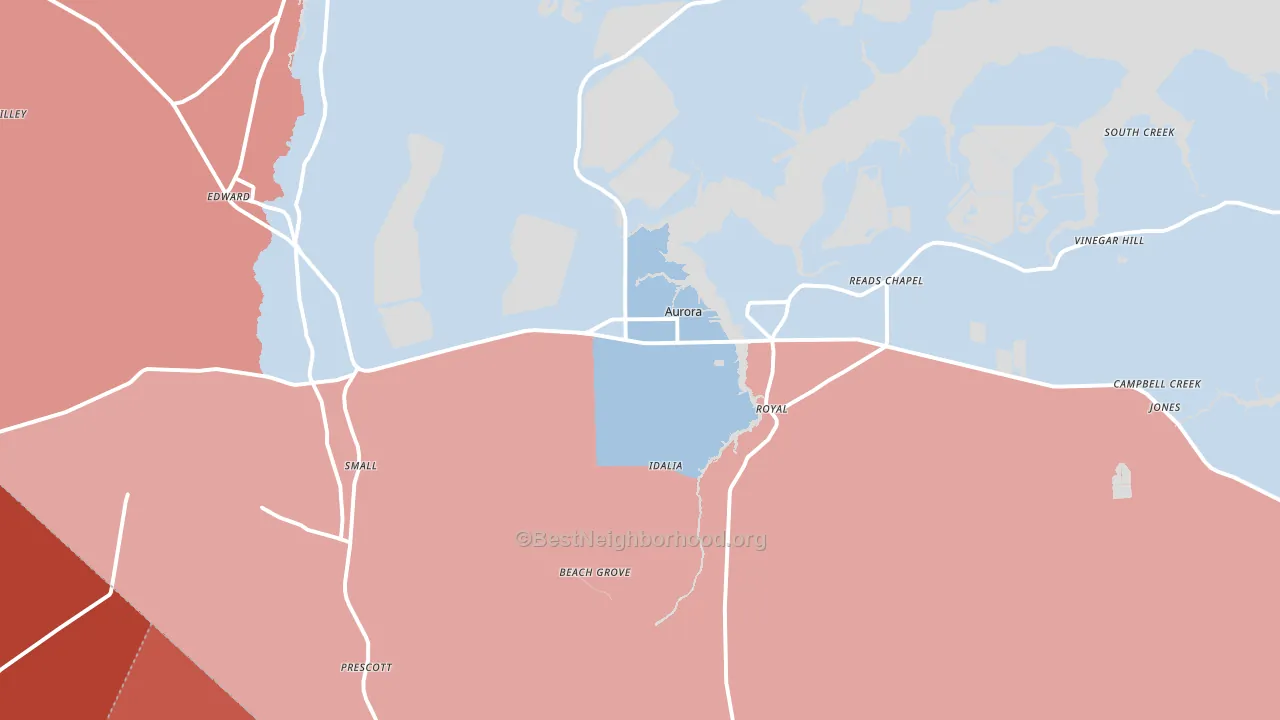 27806, NC block-group political-lean map