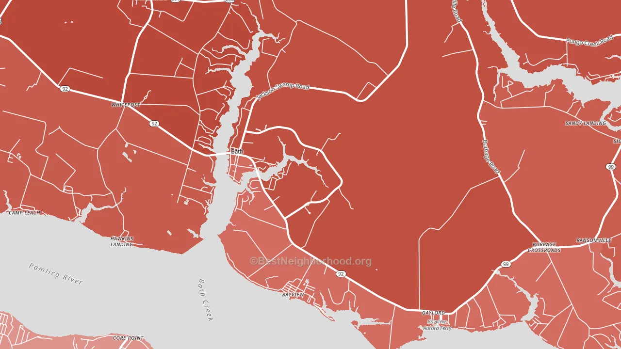 27808, NC block-group political-lean map