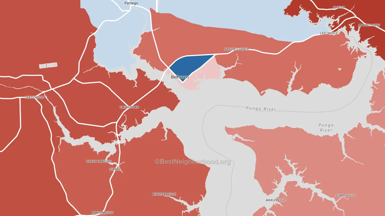 27810, NC block-group political-lean map