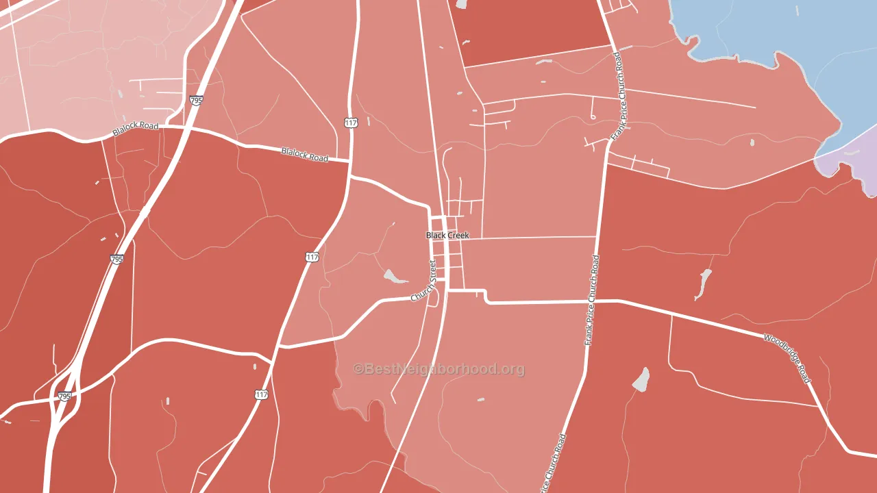 27813, NC block-group political-lean map