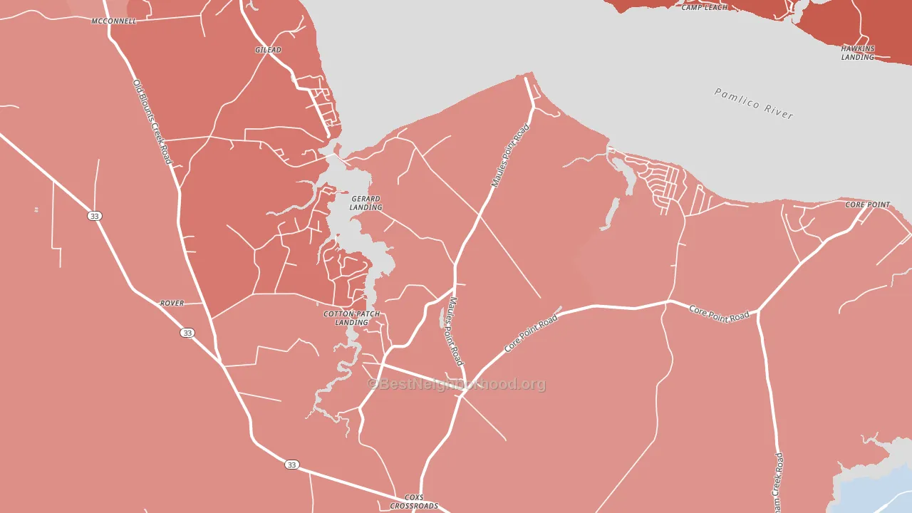 27814, NC block-group political-lean map
