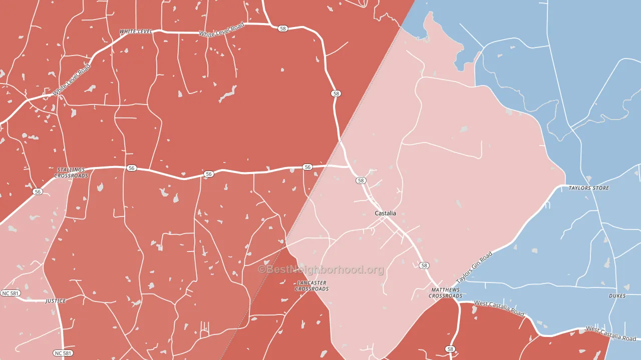 27816, NC block-group political-lean map