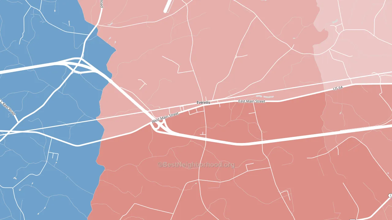 27825, NC block-group political-lean map