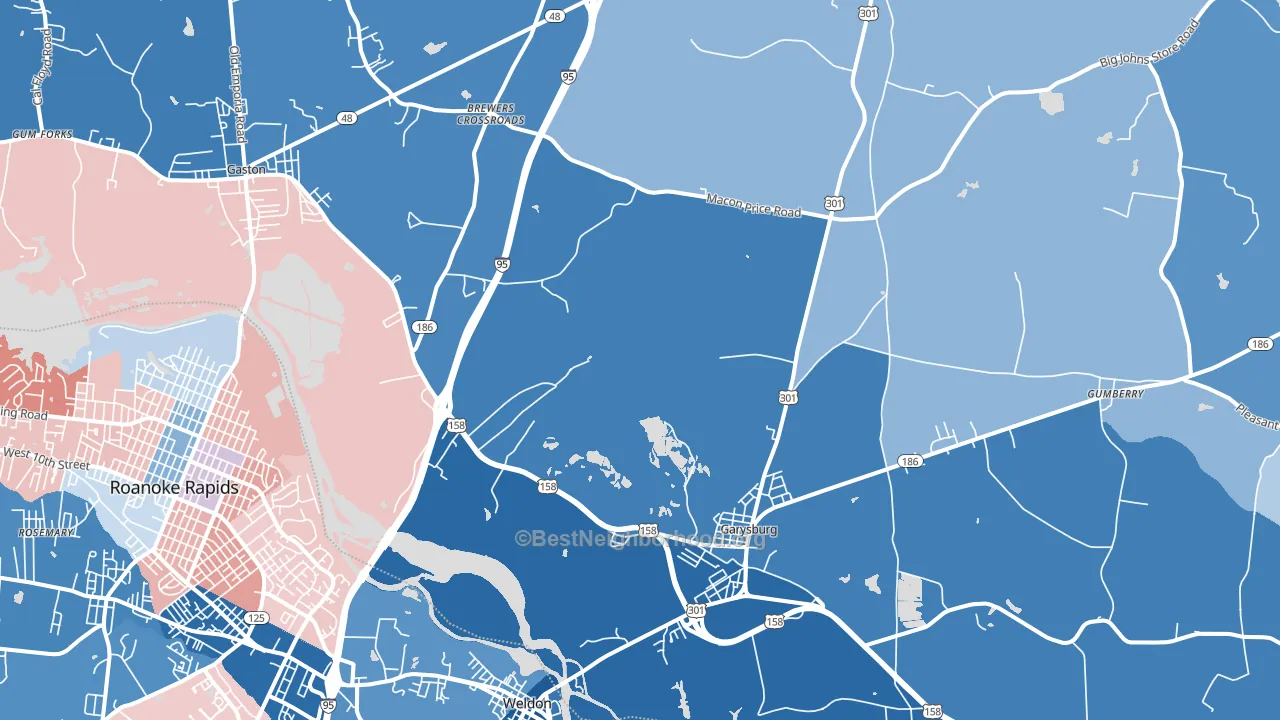 27831, NC block-group political-lean map