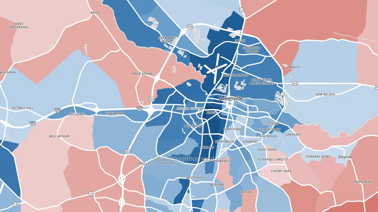 27834, NC block-group political-lean map