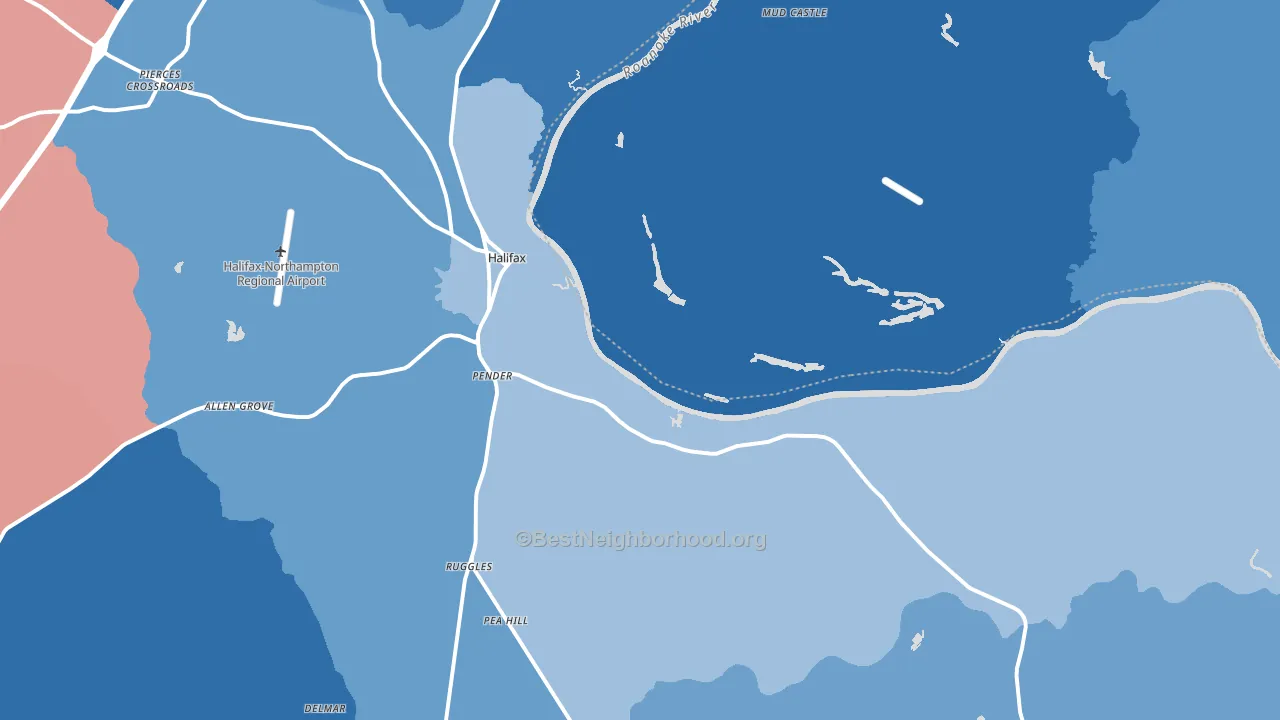 27839, NC block-group political-lean map