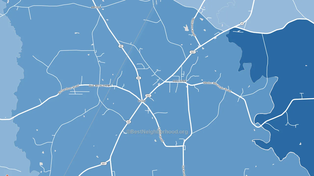 27844, NC block-group political-lean map