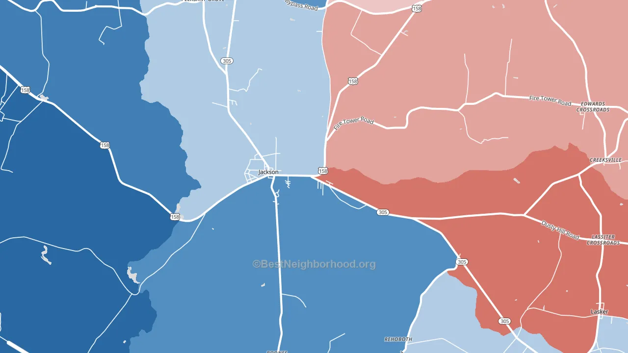 27845, NC block-group political-lean map