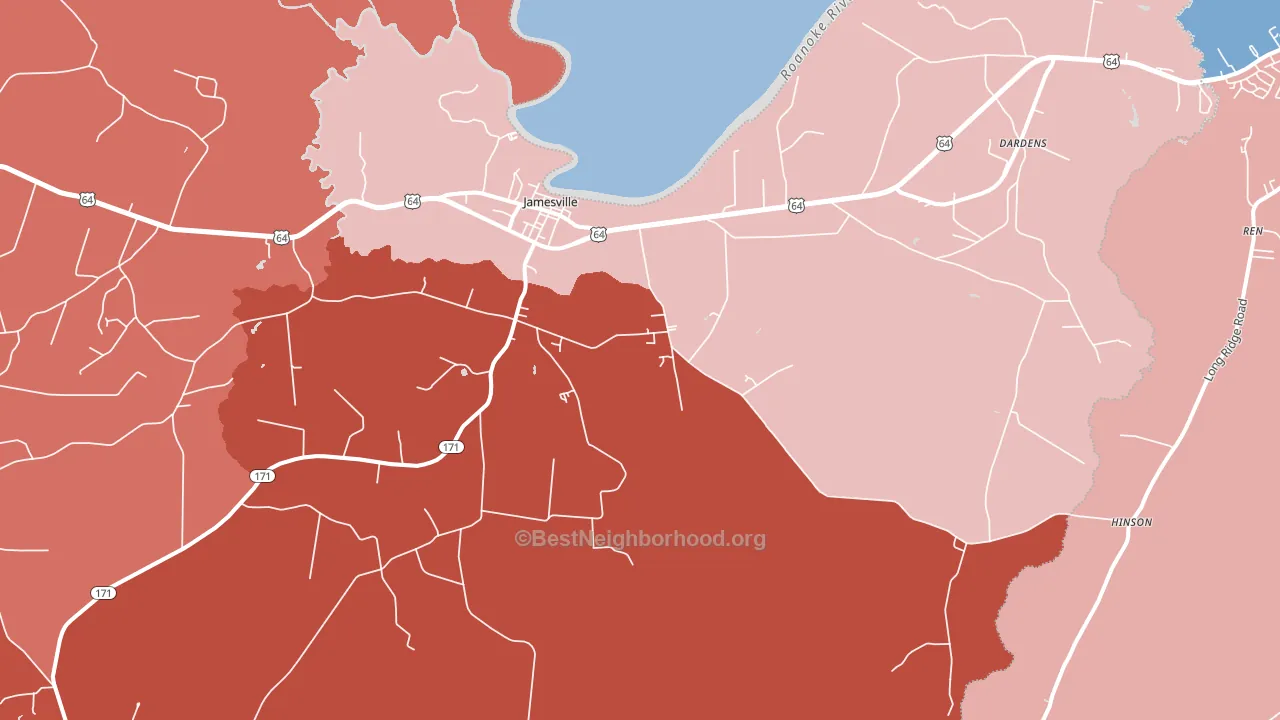 27846, NC block-group political-lean map