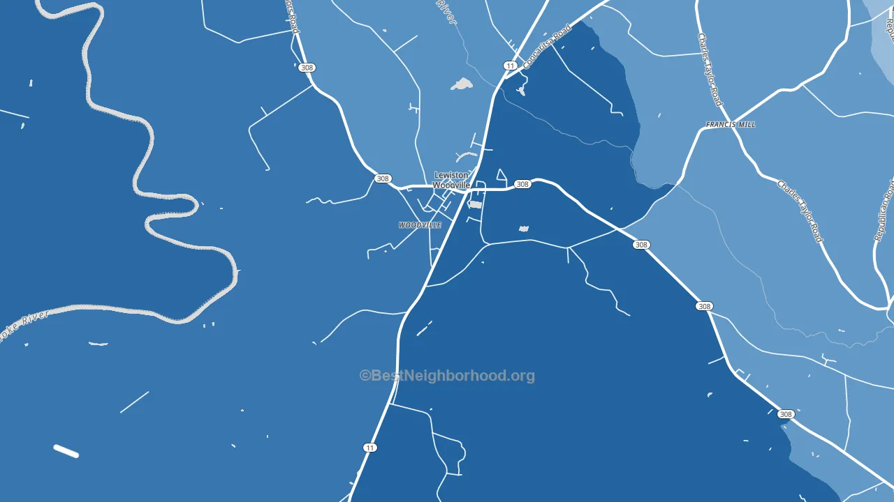27849, NC block-group political-lean map