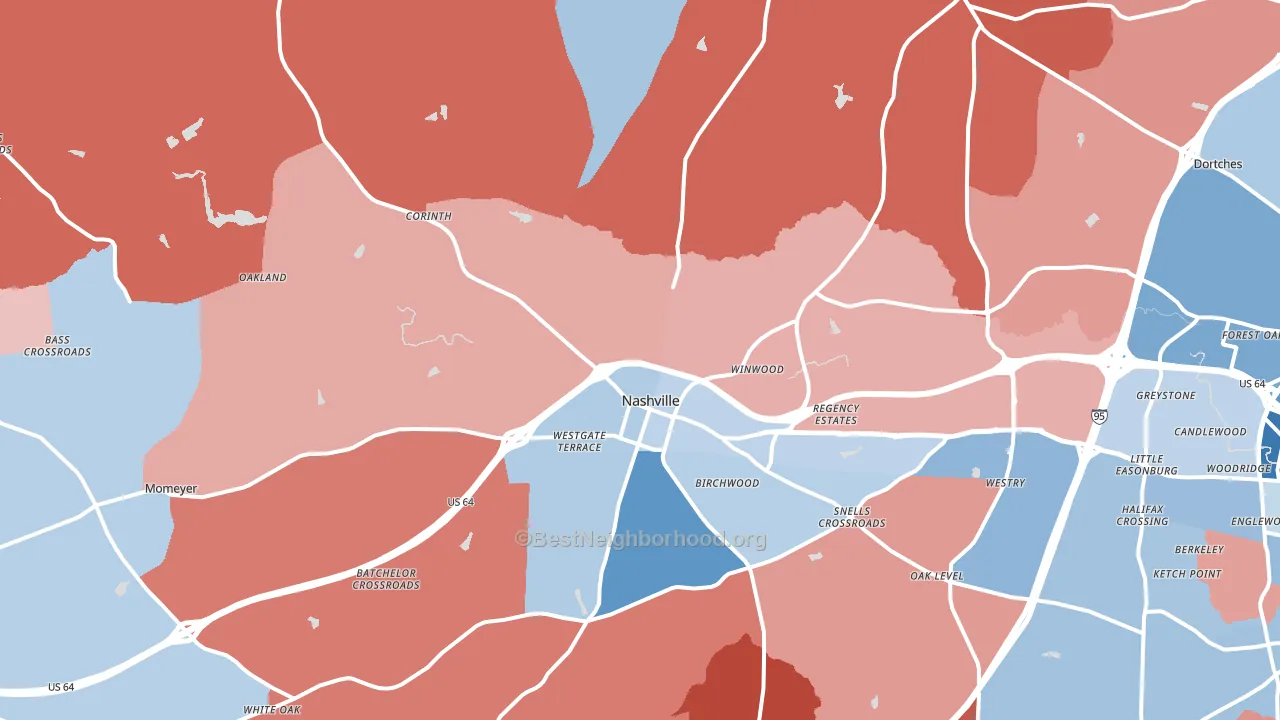 27856, NC block-group political-lean map