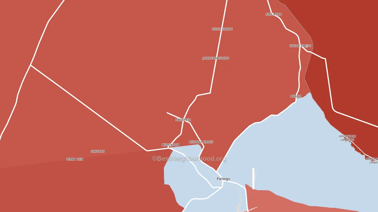 27860, NC block-group political-lean map