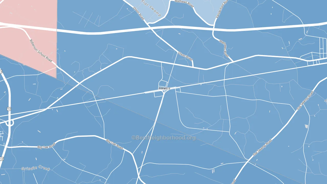 27861, NC block-group political-lean map