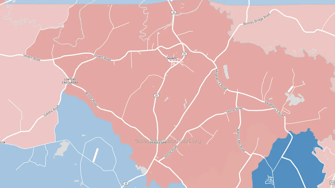 27862, NC block-group political-lean map