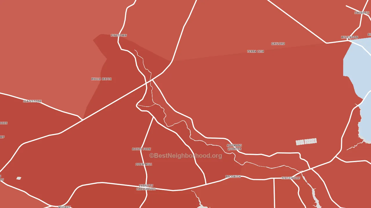 27865, NC block-group political-lean map