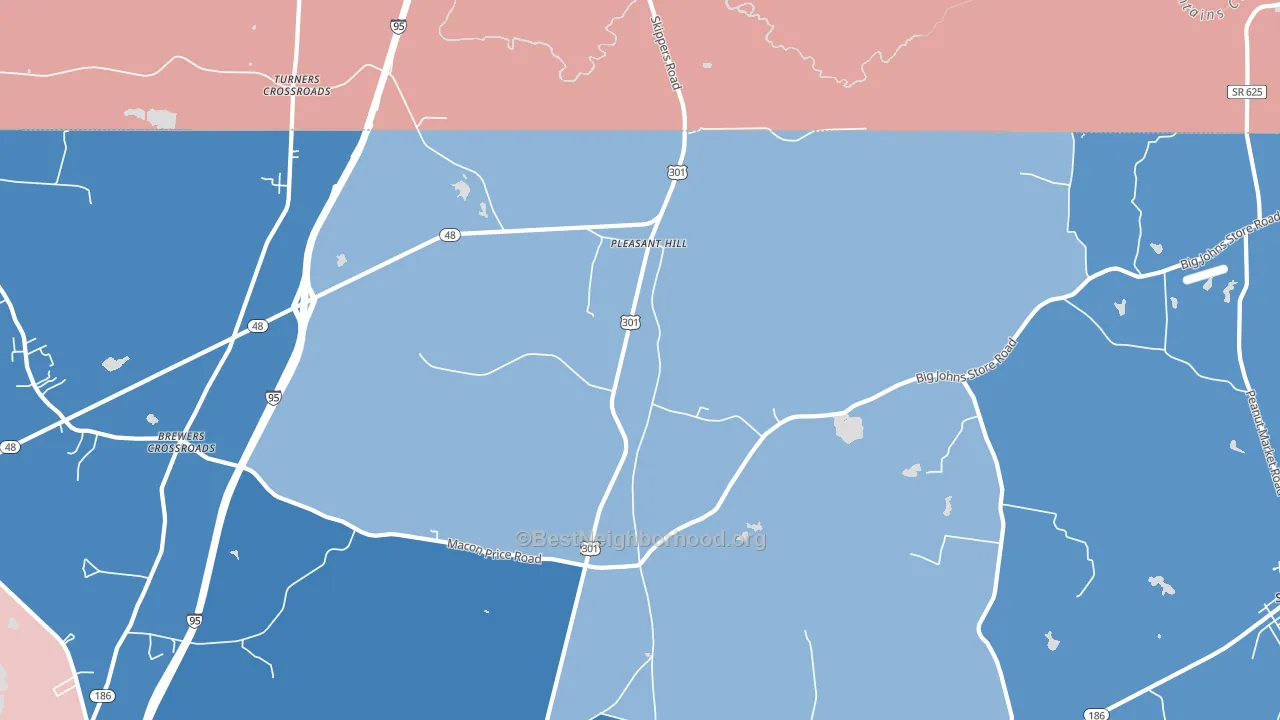 27866, NC block-group political-lean map