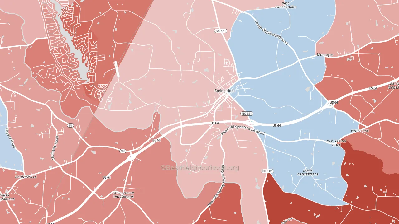 27882, NC block-group political-lean map