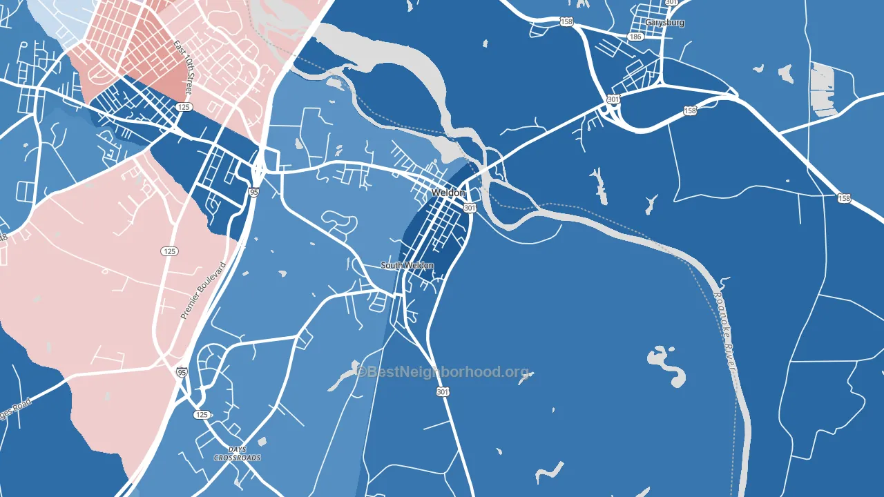 27890, NC block-group political-lean map