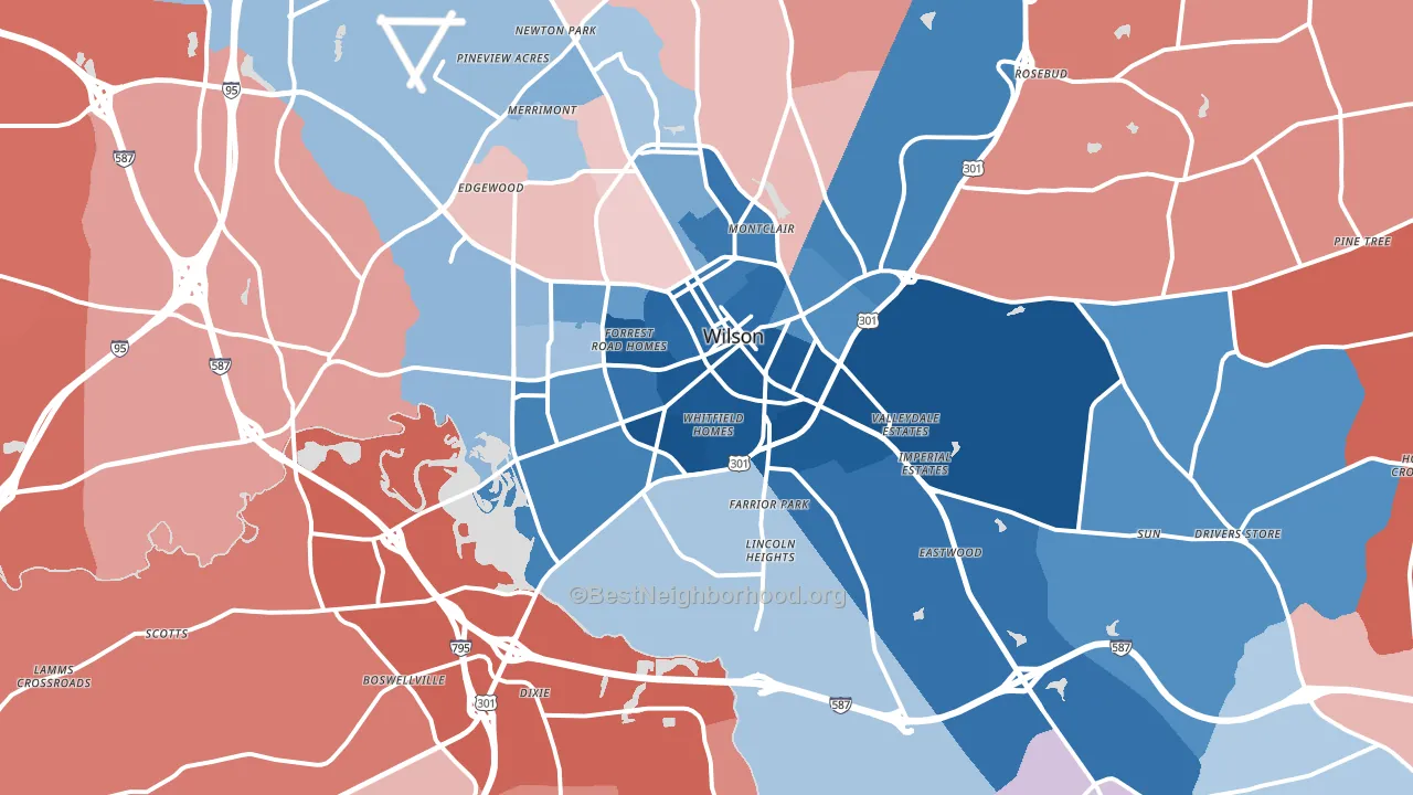 27893, NC block-group political-lean map