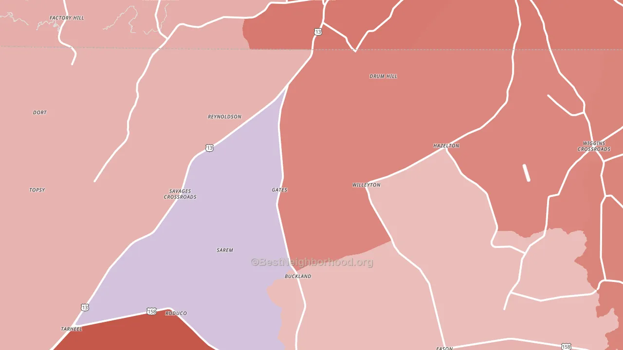 27937, NC block-group political-lean map