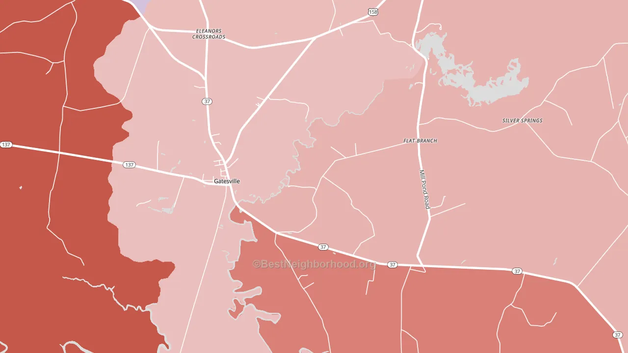 27938, NC block-group political-lean map