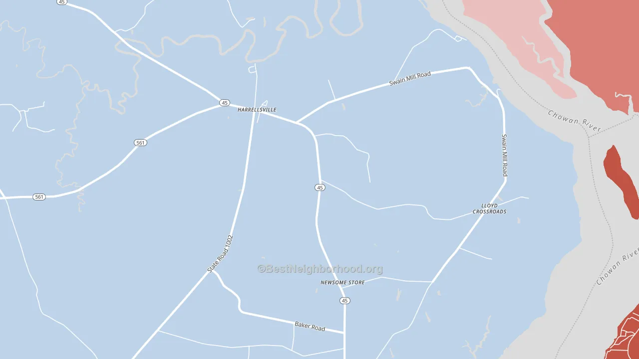 27942, NC block-group political-lean map