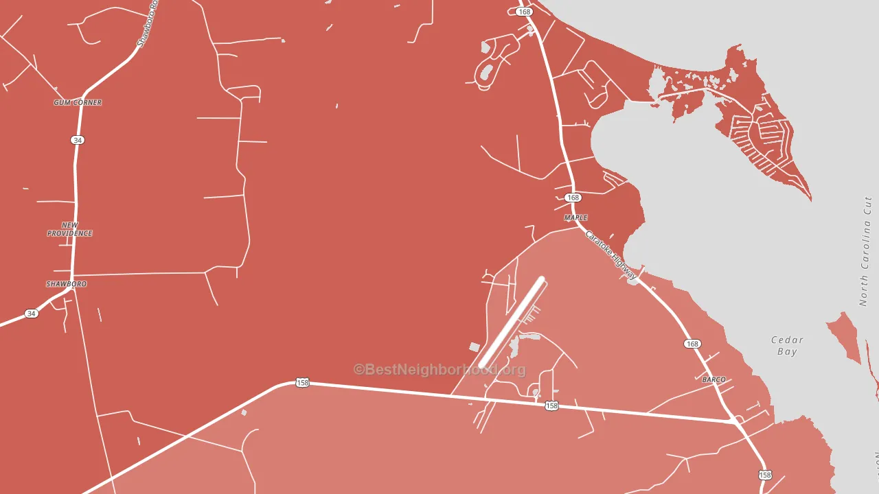 27956, NC block-group political-lean map