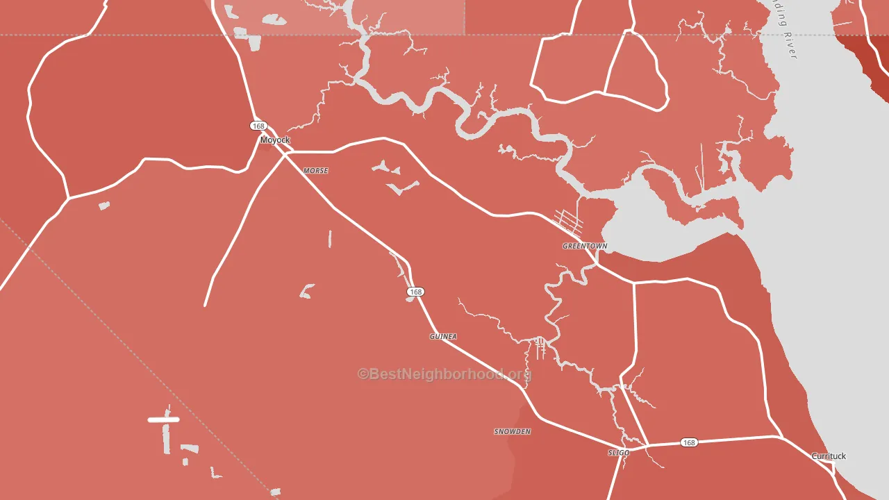 27958, NC block-group political-lean map