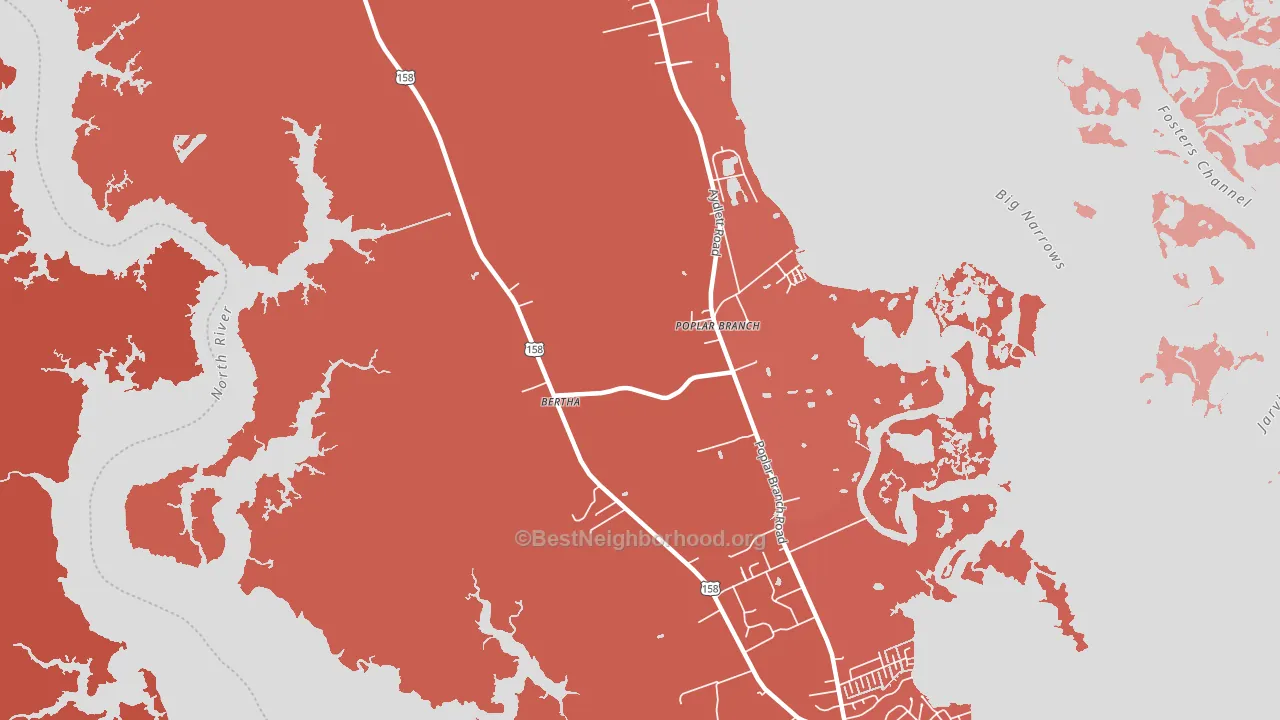 27965, NC block-group political-lean map