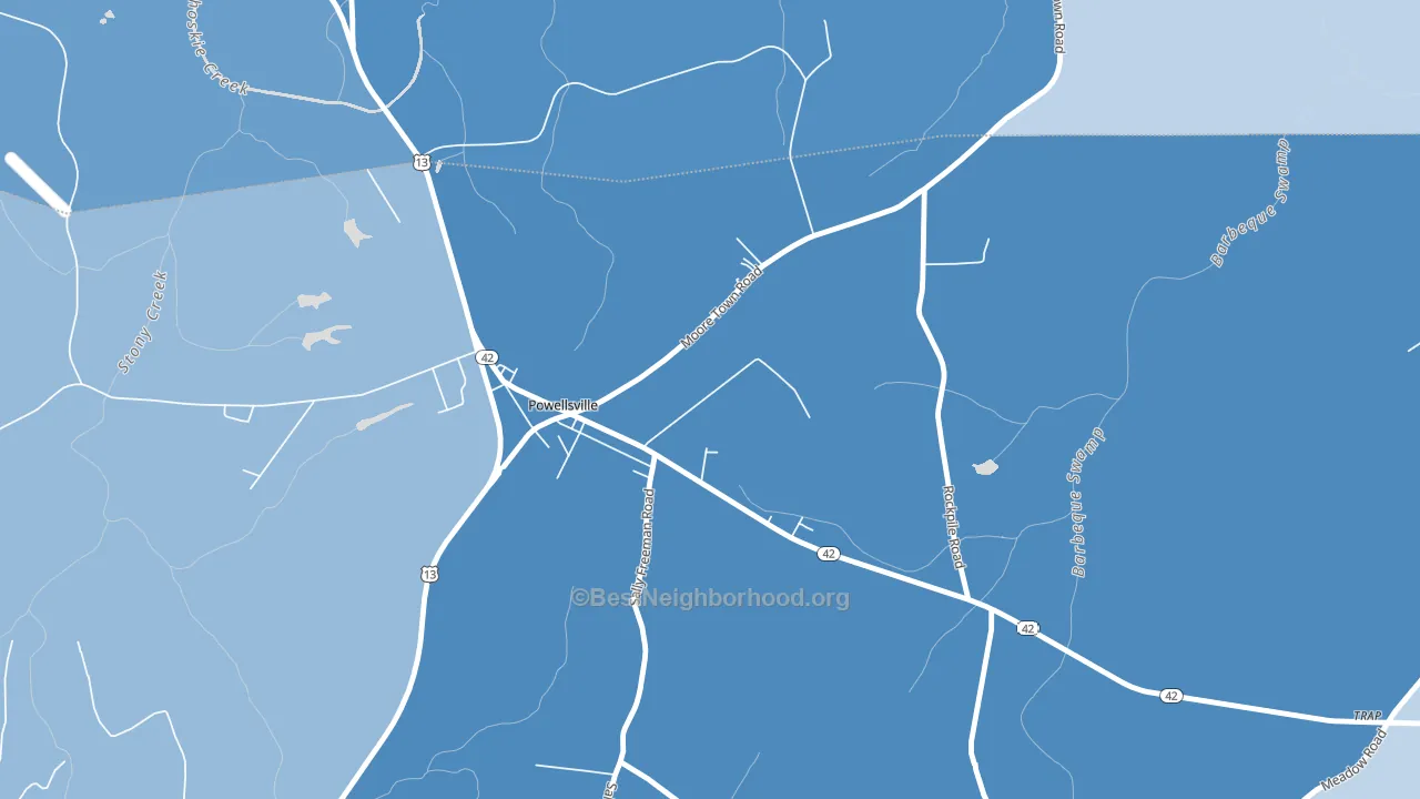 27967, NC block-group political-lean map