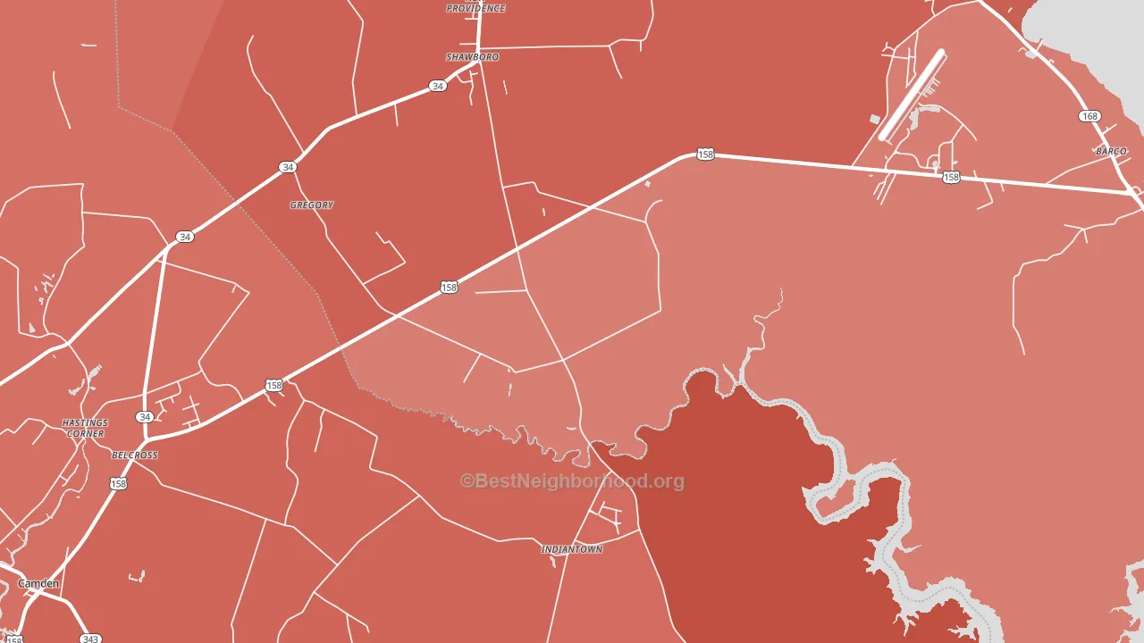 27973, NC block-group political-lean map