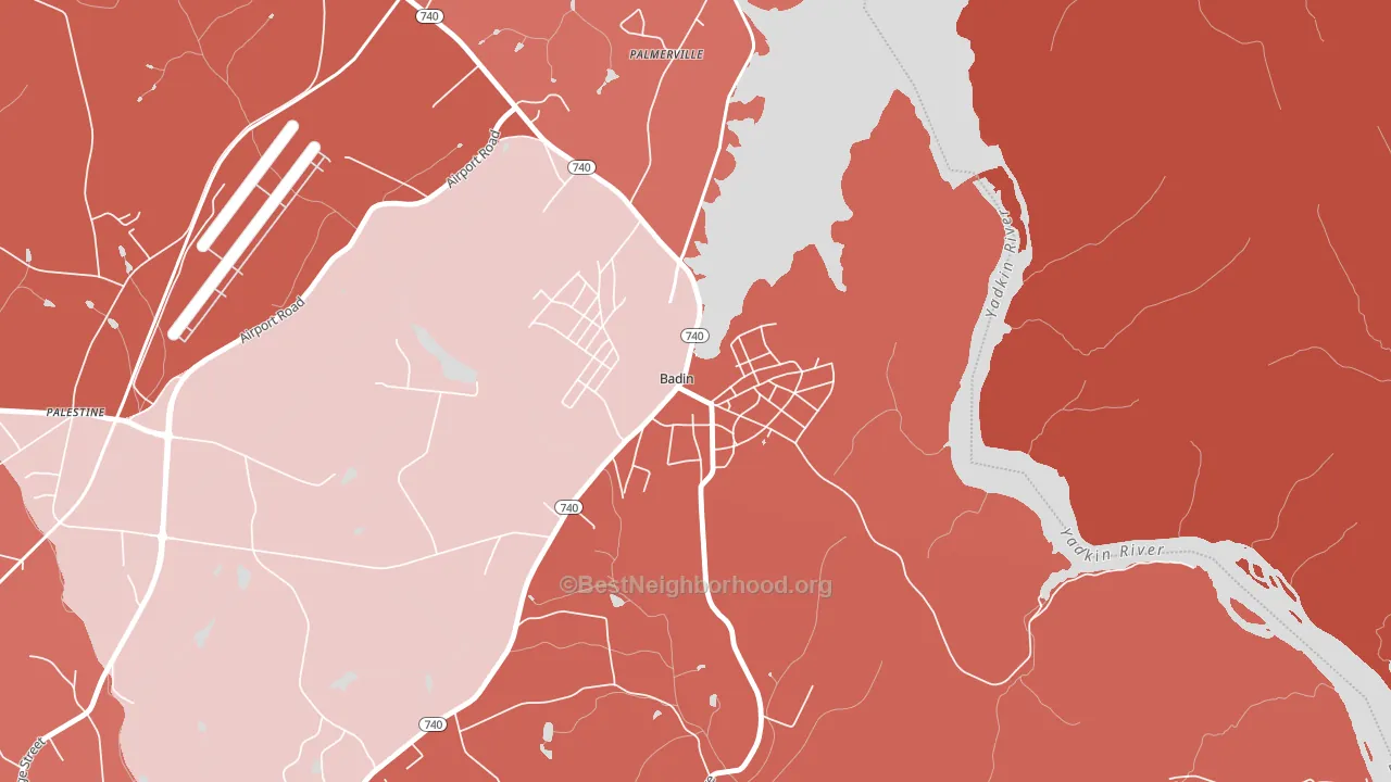 28009, NC block-group political-lean map