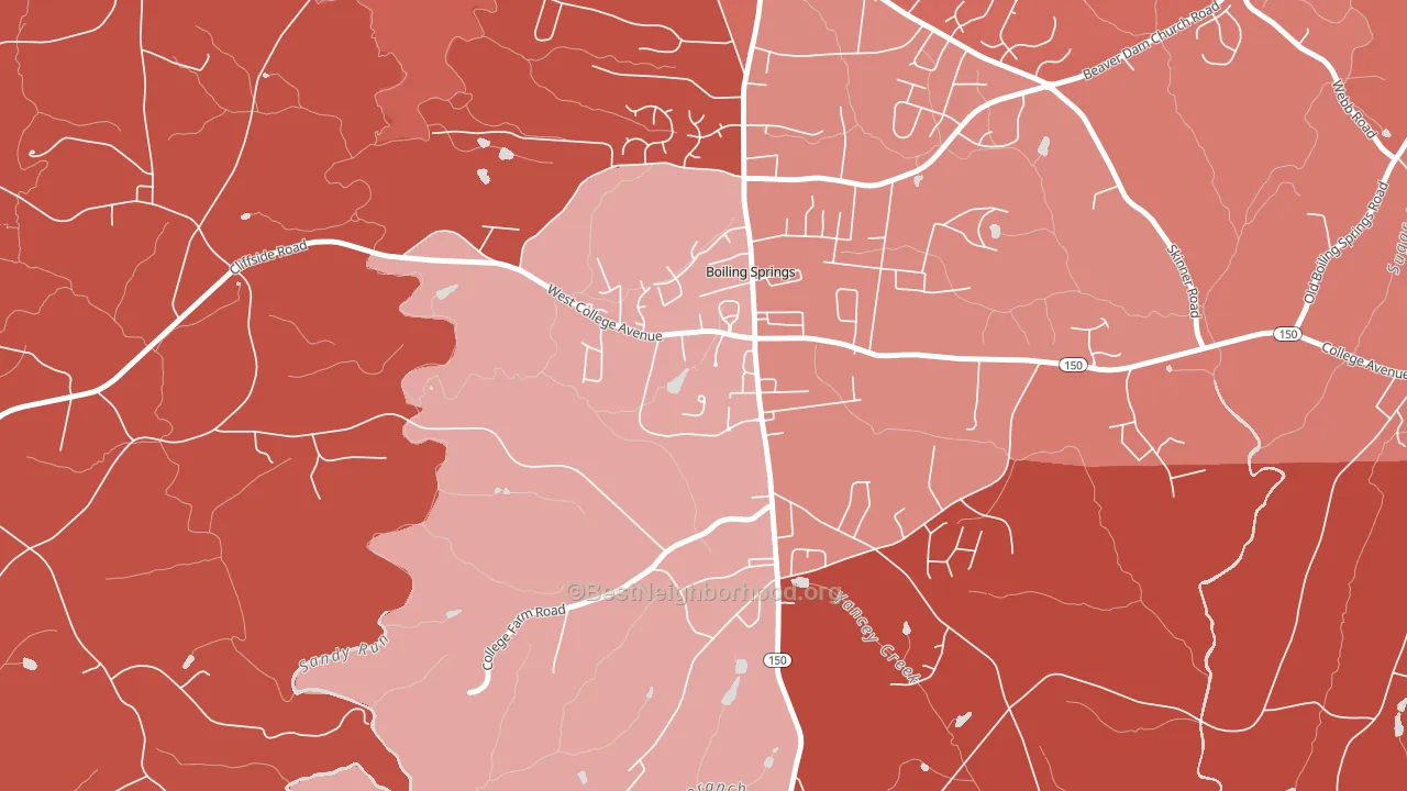 28017, NC block-group political-lean map