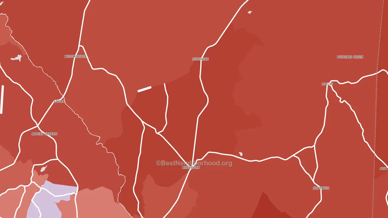 28018, NC block-group political-lean map