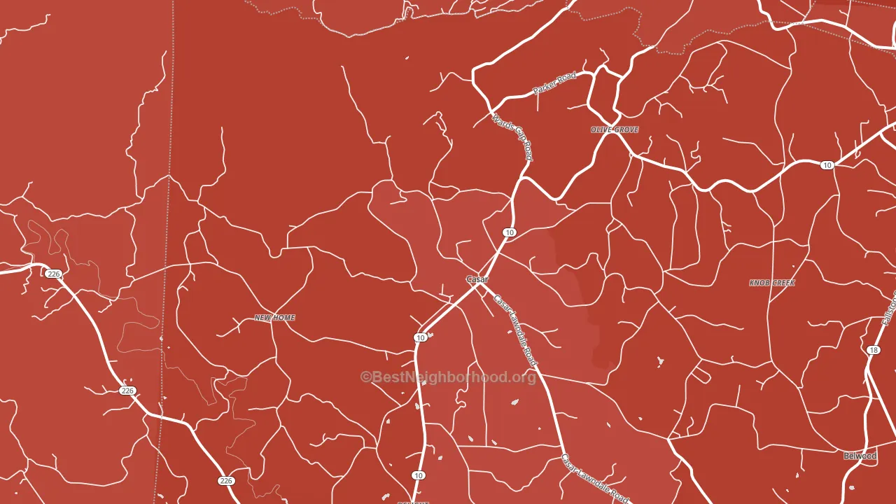 28020, NC block-group political-lean map