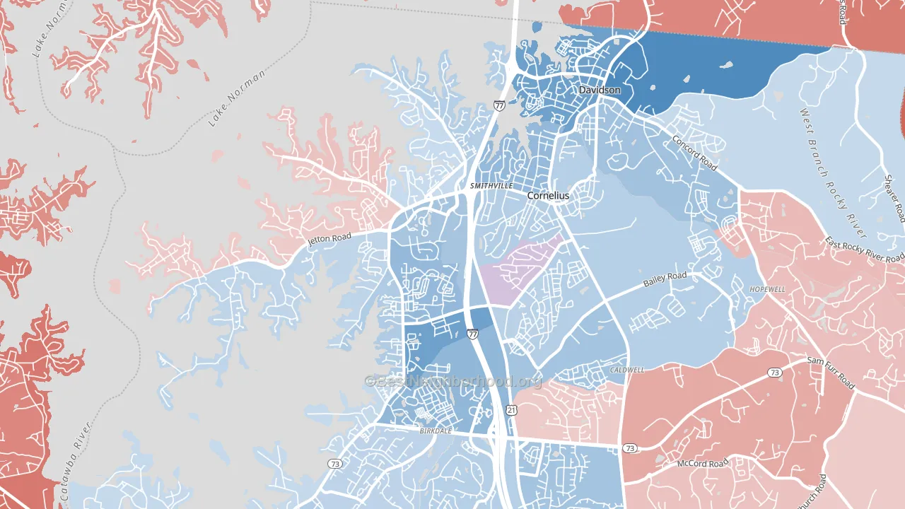 28031, NC block-group political-lean map