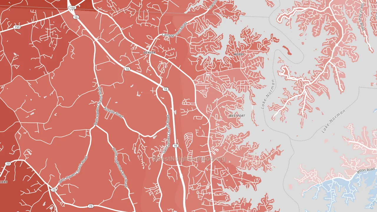 28037, NC block-group political-lean map
