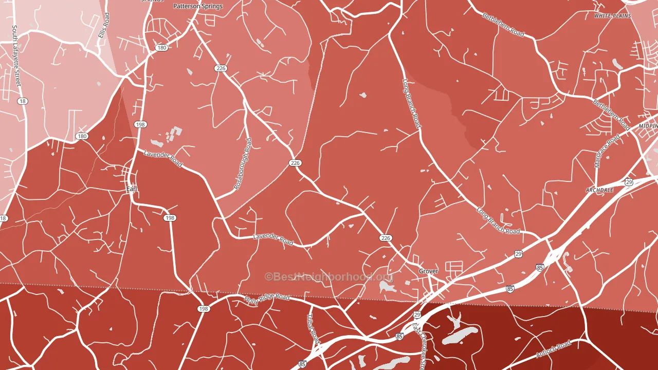 28073, NC block-group political-lean map