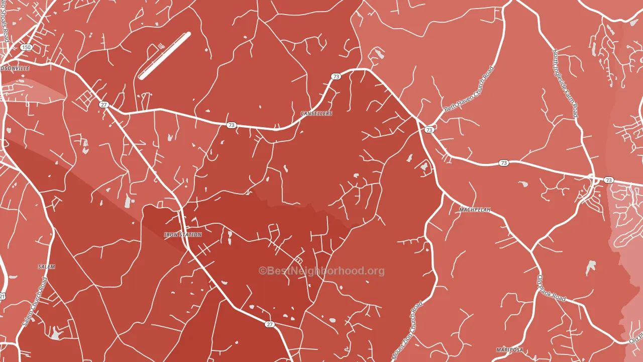 28080, NC block-group political-lean map
